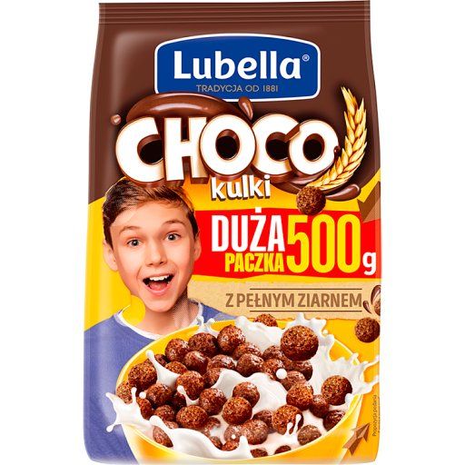 Lubella Choco kulki Zbożowe kulki o smaku czekoladowym 500 g