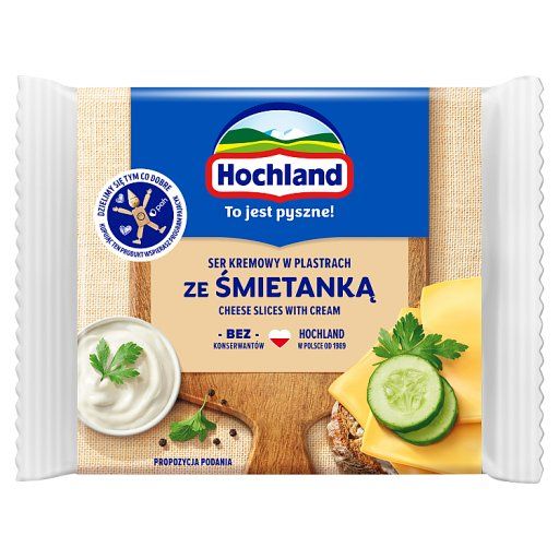 Hochland Ser kremowy w plastrach ze śmietanką 130 g