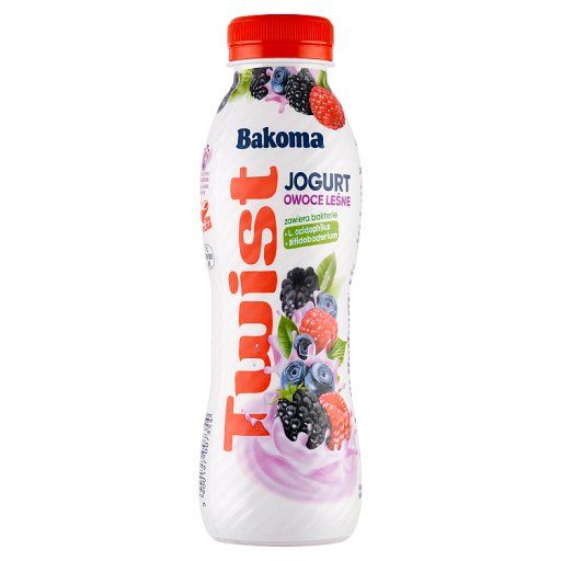 Bakoma Twist Jogurt owoce leśne 370 g