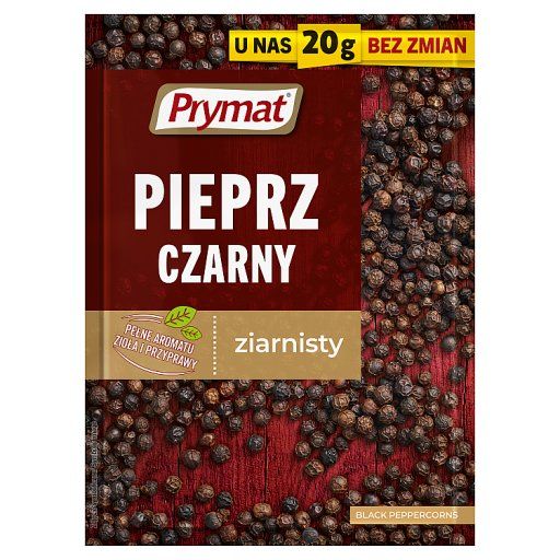 Prymat Pieprz czarny ziarnisty 20 g