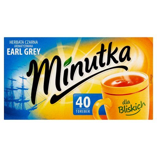 Minutka Earl Grey Herbata czarna aromatyzowana 56 g (40 x 1,4 g)