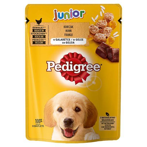 Pedigree Junior Mokra karma dla szczeniąt z kurczakiem i ryż w galaretce 100 g