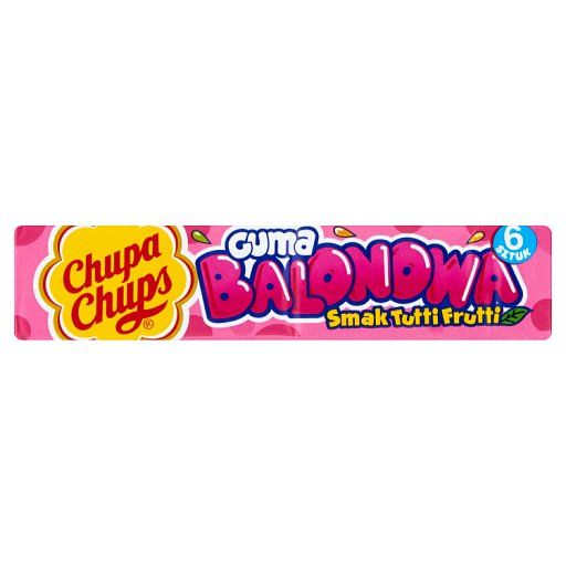 Chupa Chups Guma balonowa smak tutti frutti 27,6 g (6 sztuk)