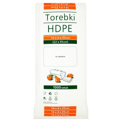 Torebki HDPE 22 x 35 cm 1000 sztuk