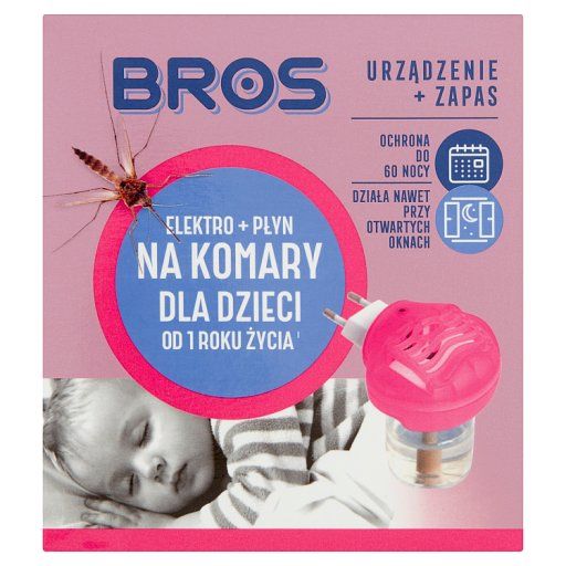Bros Elektro + płyn na komary dla dzieci od 1 roku życia 40 ml