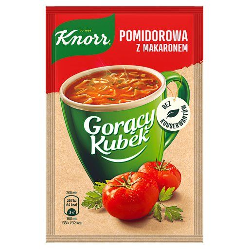 Knorr Gorący Kubek Pomidorowa z makaronem 19 g