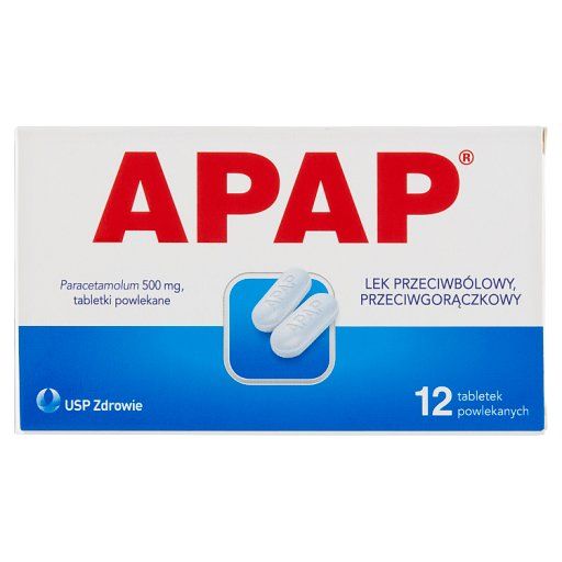 Apap Lek przeciwbólowy przeciwgorączkowy 12 sztuk