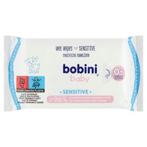 bobini Baby Sensitive Chusteczki nawilżane 60 sztuk