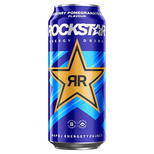 Rockstar Gazowany napój energetyzujący o smaku owoców jagodowych i granatu 500 ml