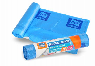 RAVI WORKI/ŚMIECI Z TAŚMĄ 35l 15szt