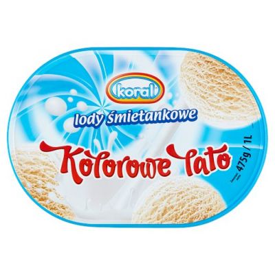 Koral Kolorowe lato Lody śmietankowe 1 l