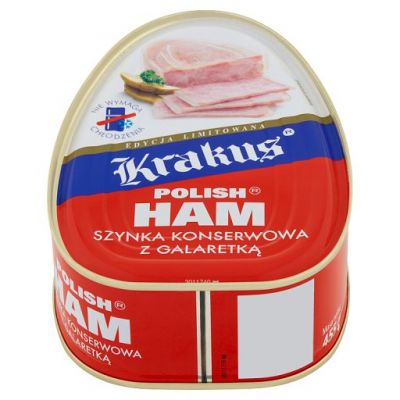 Krakus Szynka konserwowa z galaretką 455 g