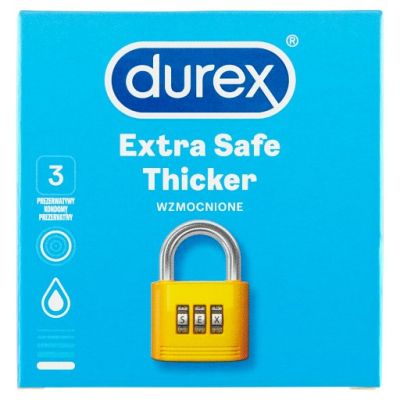 Durex Extra Safe Thicker Prezerwatywy 3 sztuki