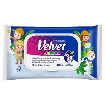 Velvet Junior Nawilżany papier toaletowy 48 sztuk