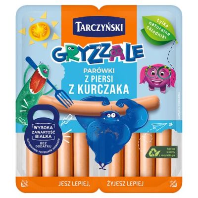 Tarczyński Gryzzale Parówki z piersi kurczaka 160 g (2 x 80 g)