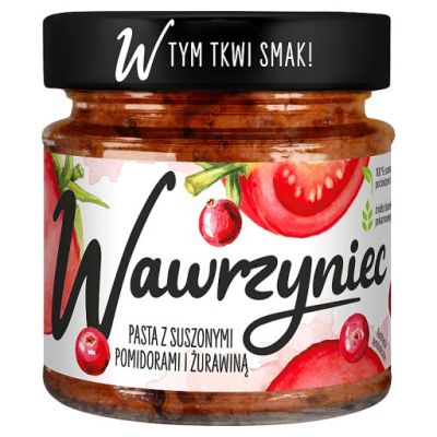 Wawrzyniec Pasta warzywna z suszonymi pomidorami i żurawiną 180 g