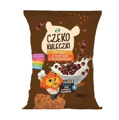 LEWIATAN PŁATKI CZEKO KULECZKI 250G