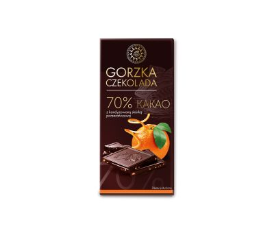 LEWIATAN CZEK. GORZKA 70% POMARAŃCZA 100G