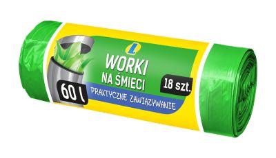 LEWIATAN WORKI/ŚMIECI WIĄZANE 60L 18SZT.