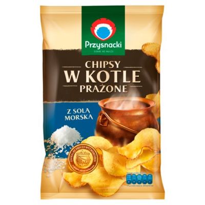 Przysnacki Chipsy w kotle prażone z solą morską 125 g