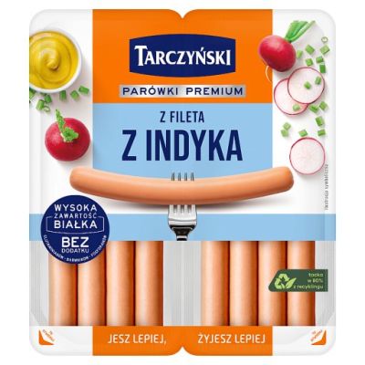 Tarczyński Parówki premium z fileta z indyka 160 g (2 x 80 g)