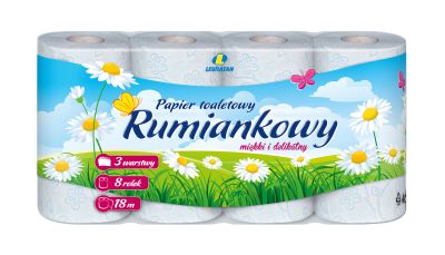 LEWIATAN PAPIER TOALET RUMIANEK 3W 8szt
