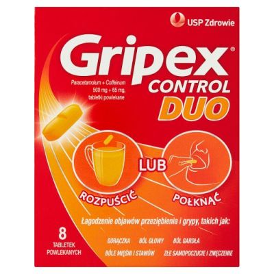 Gripex Control Duo Tabletki powlekane 8 sztuk