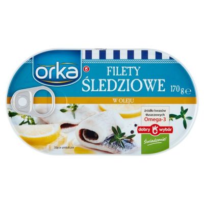 Dobry Wybór Orka Filety śledziowe w oleju 170 g