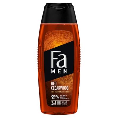 Fa Men Red Cedarwood Żel pod prysznic z formułą 2w1 o zapachu nut drzewnych czerwonego cedru 400 ml