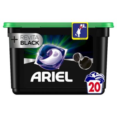 Ariel All-in-1 PODS +Revitablack Kapsułki do prania, 20 prań