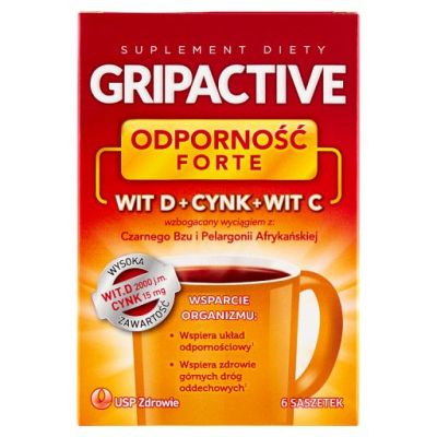 Gripactive Odporność Forte Suplement diety 18 g (6 x 3 g)