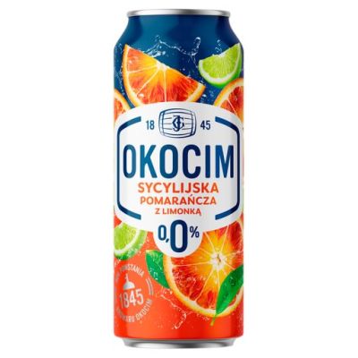 Okocim Mix piwa bezalkoholowego z lemoniadą sycylijska pomarańcza z limonką 500 ml