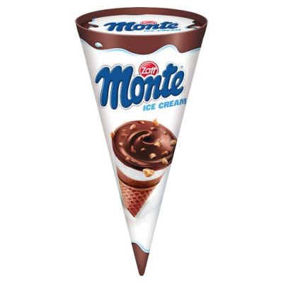 Zott Monte Lody śmietankowe i lody czekoladowo-orzechowe z sosem czekoladowo-orzechowym 120 ml