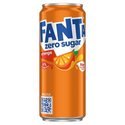Fanta zero Napój gazowany o smaku pomarańczowym 330 ml