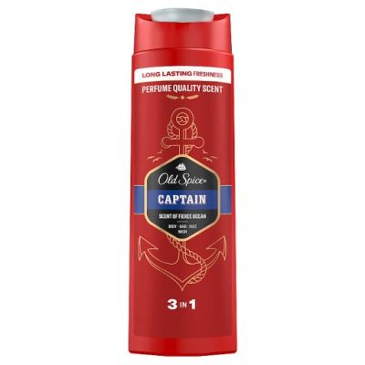 Old Spice Captain Żel Pod Prysznic I Szampon Dla Mężczyzn 400ml, 3W1, Długotrwała Świeżość