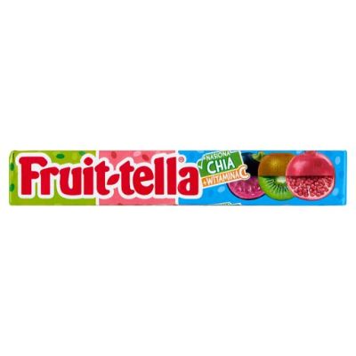 Fruittella Cukierki do żucia o smaku czarnej porzeczki kiwi i granatu 41 g