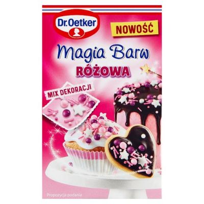 Dr. Oetker Mix dekoracji magia barw różowa 70 g