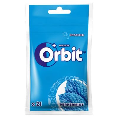 Orbit Peppermint Bezcukrowa guma do żucia 29 g (21 sztuk)