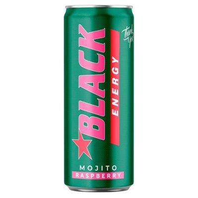 Black Energy Mojito Raspberry Gazowany napój energetyzujący 250 ml