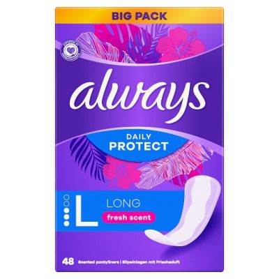 Always Daily Protect Long O świeżym zapachu Wkładki higieniczne 48 X