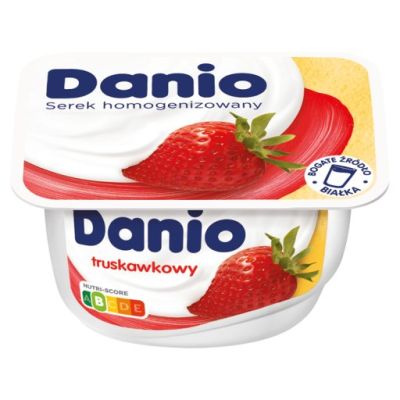 Danone Danio Serek homogenizowany truskawkowy 140 g