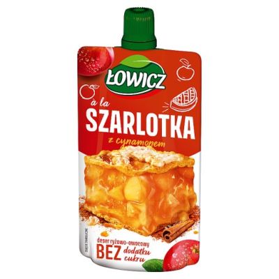 Łowicz Deser ryżowo-owocowy a'la szarlotka z cynamonem 100 g