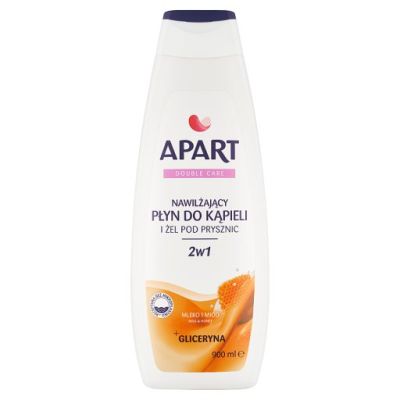 Apart Double Care Nawilżający żel pod prysznic i płyn do kąpieli 2w1 mleko i miód 900 ml