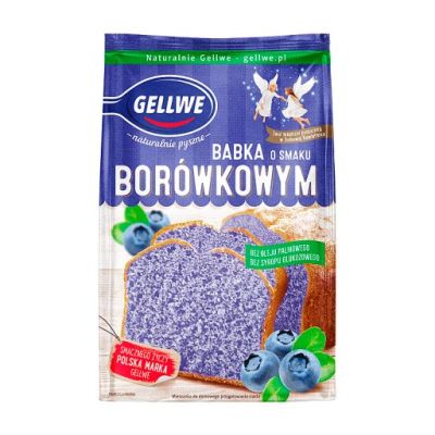 Gellwe Mieszanka do domowego przygotowania ciasta babka o smaku borówkowym 375 g