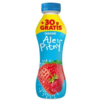 Danone Ale Pitny Produkt mleczny o smaku truskawka-poziomka 300 g