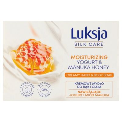 Luksja Silk Care Kremowe mydło do rąk i ciała nawilżające jogurt i miód manuka 100 g