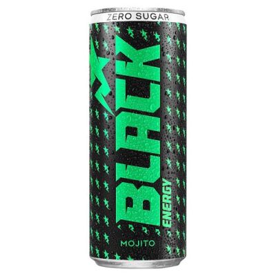 Black Energy Zero Sugar Mojito Gazowany napój energetyzujący 250 ml