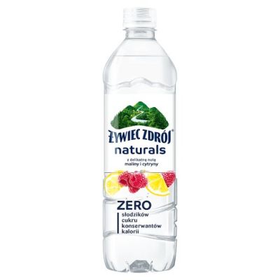 Żywiec Zdrój Naturals Napój niegazowany z delikatną nutą maliny i cytryny 500 ml