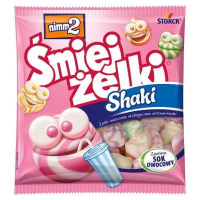 nimm2 Śmiejżelki Shaki Żelki owocowe wzbogacone witaminami 90 g