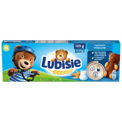 Lubisie miękkie ciastko biszkoptowe z nadzieniem mlecznym - 125 g